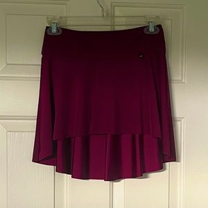 High-low Maroon (Burgundy) Dance Skirt